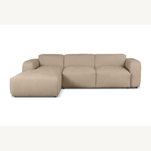 Hudson Nowoczesny narożnik wypoczynkowy z funkcją spania Tkanina Holms 22